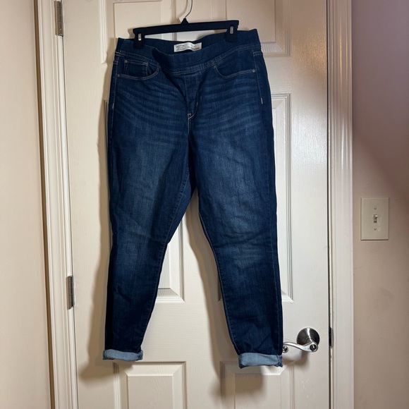 Signature by Levi Strauss Denim - Signature by Levi Strauss Dark Blue Boyfriend Jeans